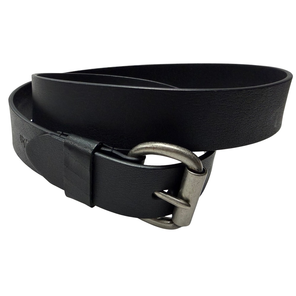 Cabelas Roughneck Mens Black Full Grain Buffalo Leather Belt Size 46